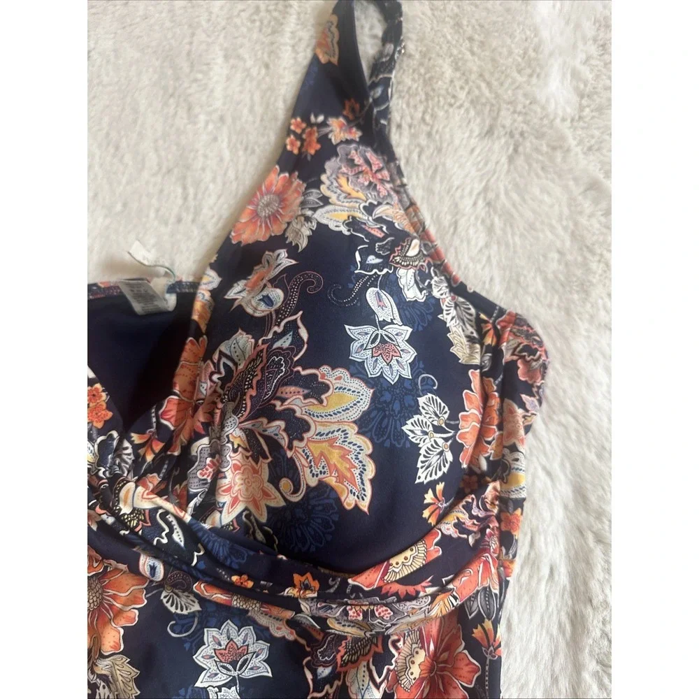 Sea Level Floral Tankini Swim Top Women's Size‎ 16 Multicolor